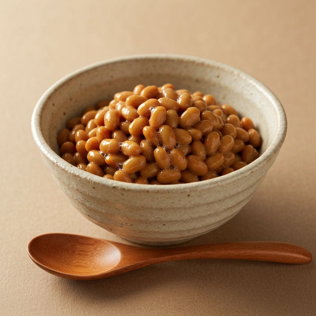 Fermentierte Natto in einer Schüssel